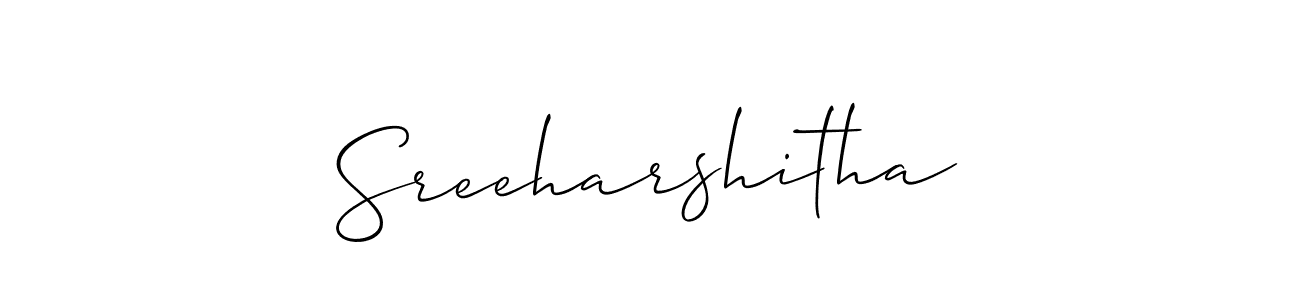 Similarly Allison_Script is the best handwritten signature design. Signature creator online .You can use it as an online autograph creator for name Sreeharshitha. Sreeharshitha signature style 2 images and pictures png