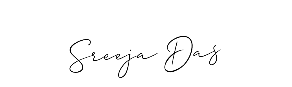 How to make Sreeja Das signature? Allison_Script is a professional autograph style. Create handwritten signature for Sreeja Das name. Sreeja Das signature style 2 images and pictures png