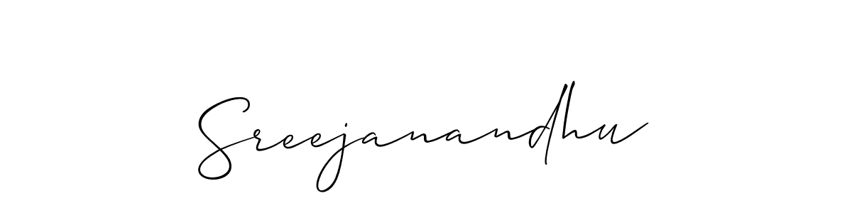 Make a short Sreejanandhu signature style. Manage your documents anywhere anytime using Allison_Script. Create and add eSignatures, submit forms, share and send files easily. Sreejanandhu signature style 2 images and pictures png