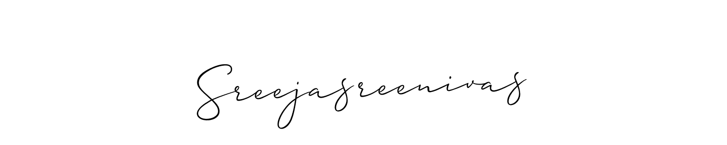 Also we have Sreejasreenivas name is the best signature style. Create professional handwritten signature collection using Allison_Script autograph style. Sreejasreenivas signature style 2 images and pictures png