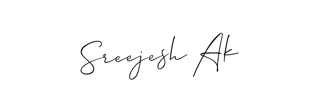 You can use this online signature creator to create a handwritten signature for the name Sreejesh Ak. This is the best online autograph maker. Sreejesh Ak signature style 2 images and pictures png