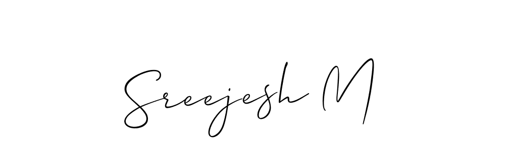 You can use this online signature creator to create a handwritten signature for the name Sreejesh M. This is the best online autograph maker. Sreejesh M signature style 2 images and pictures png