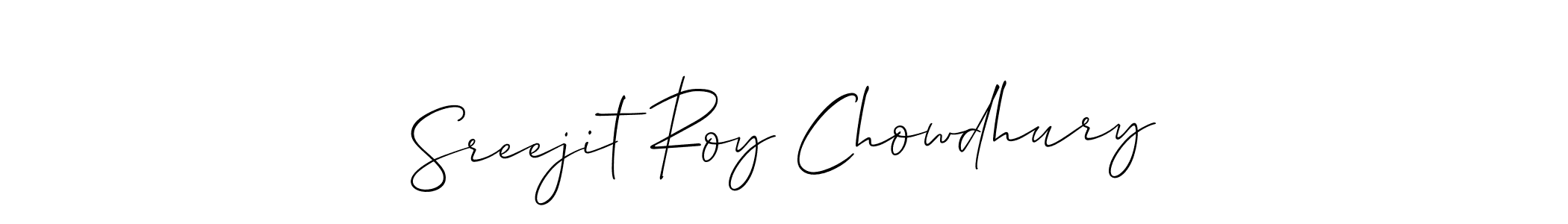 Create a beautiful signature design for name Sreejit Roy Chowdhury. With this signature (Allison_Script) fonts, you can make a handwritten signature for free. Sreejit Roy Chowdhury signature style 2 images and pictures png