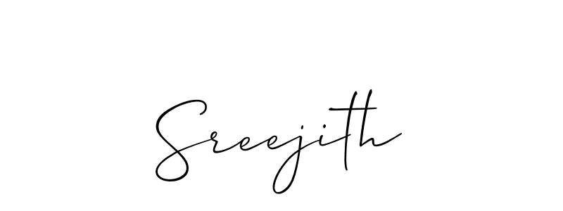 Also You can easily find your signature by using the search form. We will create Sreejith name handwritten signature images for you free of cost using Allison_Script sign style. Sreejith signature style 2 images and pictures png
