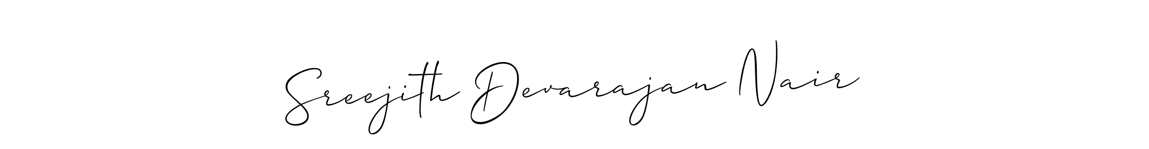 Design your own signature with our free online signature maker. With this signature software, you can create a handwritten (Allison_Script) signature for name Sreejith Devarajan Nair. Sreejith Devarajan Nair signature style 2 images and pictures png