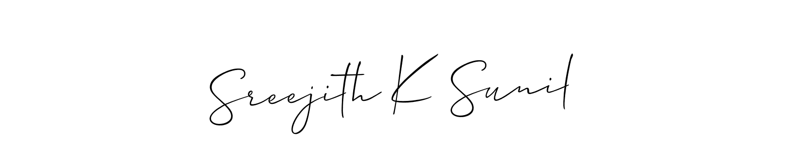 Best and Professional Signature Style for Sreejith K Sunil. Allison_Script Best Signature Style Collection. Sreejith K Sunil signature style 2 images and pictures png