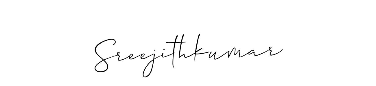 Sreejithkumar stylish signature style. Best Handwritten Sign (Allison_Script) for my name. Handwritten Signature Collection Ideas for my name Sreejithkumar. Sreejithkumar signature style 2 images and pictures png