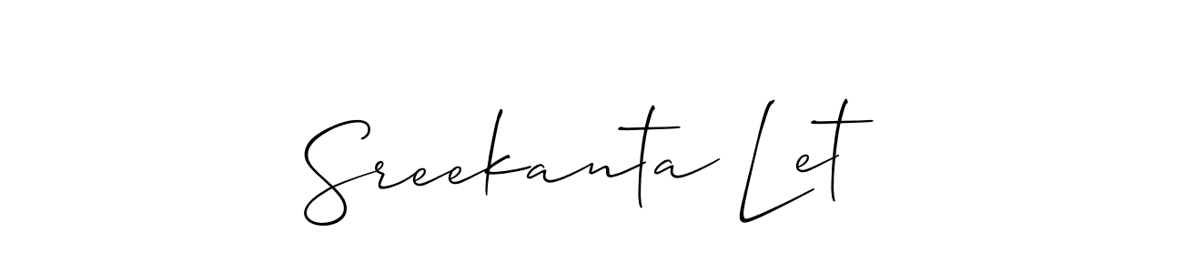 Create a beautiful signature design for name Sreekanta Let. With this signature (Allison_Script) fonts, you can make a handwritten signature for free. Sreekanta Let signature style 2 images and pictures png