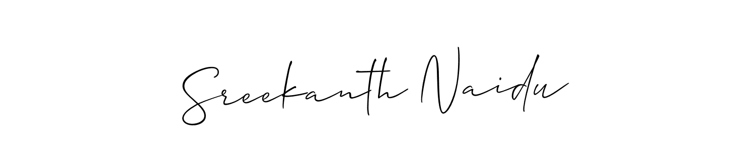 Use a signature maker to create a handwritten signature online. With this signature software, you can design (Allison_Script) your own signature for name Sreekanth Naidu. Sreekanth Naidu signature style 2 images and pictures png