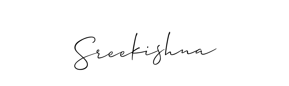 Make a beautiful signature design for name Sreekishna. With this signature (Allison_Script) style, you can create a handwritten signature for free. Sreekishna signature style 2 images and pictures png
