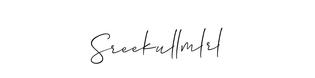 Make a short Sreekullmlrl signature style. Manage your documents anywhere anytime using Allison_Script. Create and add eSignatures, submit forms, share and send files easily. Sreekullmlrl signature style 2 images and pictures png