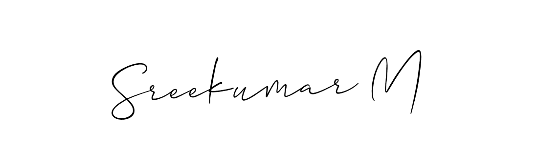 Also we have Sreekumar M name is the best signature style. Create professional handwritten signature collection using Allison_Script autograph style. Sreekumar M signature style 2 images and pictures png