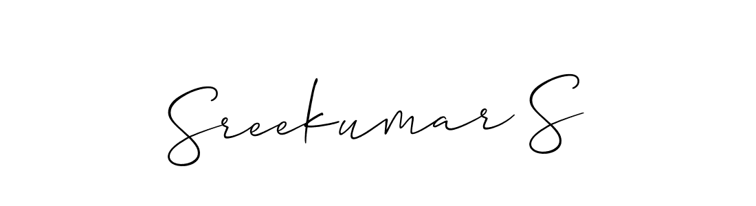 How to Draw Sreekumar S signature style? Allison_Script is a latest design signature styles for name Sreekumar S. Sreekumar S signature style 2 images and pictures png