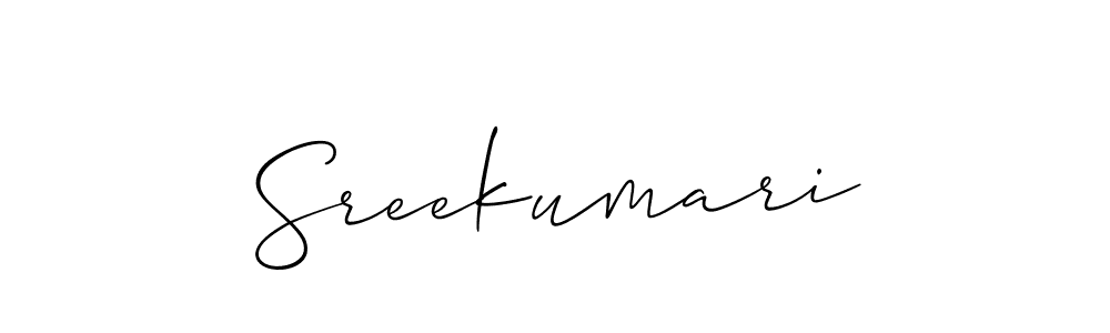 You should practise on your own different ways (Allison_Script) to write your name (Sreekumari) in signature. don't let someone else do it for you. Sreekumari signature style 2 images and pictures png