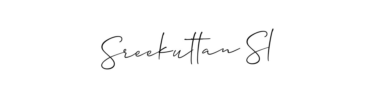 How to make Sreekuttan Sl name signature. Use Allison_Script style for creating short signs online. This is the latest handwritten sign. Sreekuttan Sl signature style 2 images and pictures png