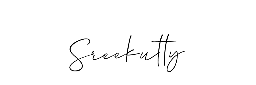 Also we have Sreekutty name is the best signature style. Create professional handwritten signature collection using Allison_Script autograph style. Sreekutty signature style 2 images and pictures png