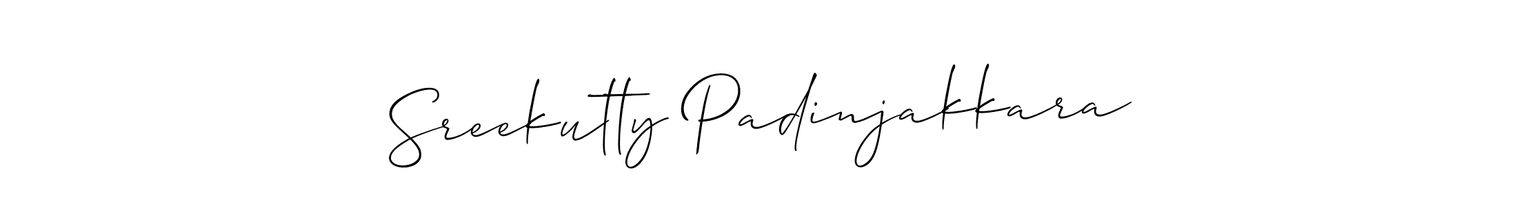 Make a beautiful signature design for name Sreekutty Padinjakkara. With this signature (Allison_Script) style, you can create a handwritten signature for free. Sreekutty Padinjakkara signature style 2 images and pictures png