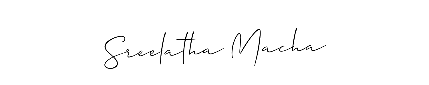 See photos of Sreelatha Macha official signature by Spectra . Check more albums & portfolios. Read reviews & check more about Allison_Script font. Sreelatha Macha signature style 2 images and pictures png