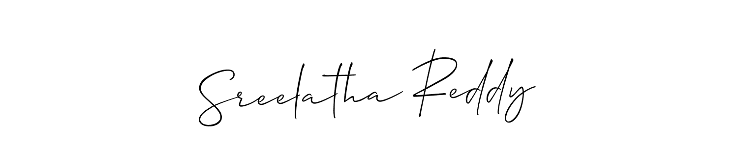 How to make Sreelatha Reddy signature? Allison_Script is a professional autograph style. Create handwritten signature for Sreelatha Reddy name. Sreelatha Reddy signature style 2 images and pictures png