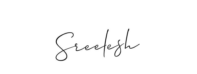 Best and Professional Signature Style for Sreelesh. Allison_Script Best Signature Style Collection. Sreelesh signature style 2 images and pictures png