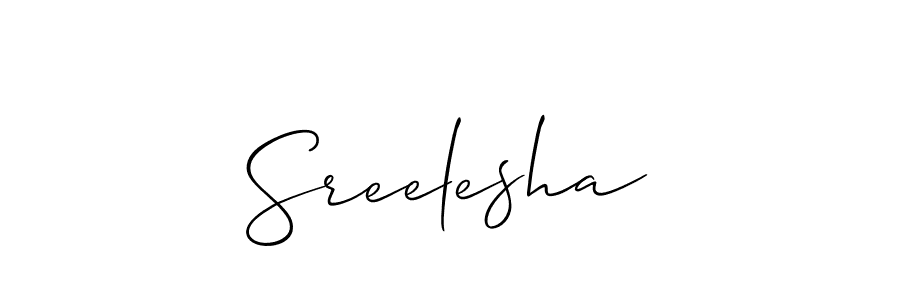 It looks lik you need a new signature style for name Sreelesha. Design unique handwritten (Allison_Script) signature with our free signature maker in just a few clicks. Sreelesha signature style 2 images and pictures png
