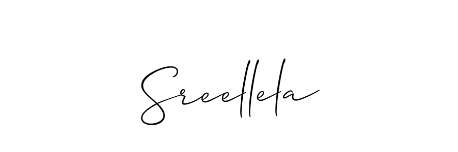 Design your own signature with our free online signature maker. With this signature software, you can create a handwritten (Allison_Script) signature for name Sreellela. Sreellela signature style 2 images and pictures png