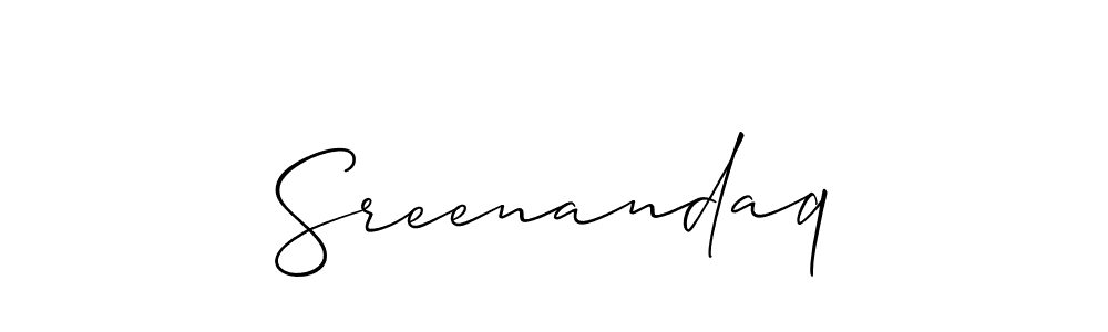 How to Draw Sreenandaq signature style? Allison_Script is a latest design signature styles for name Sreenandaq. Sreenandaq signature style 2 images and pictures png