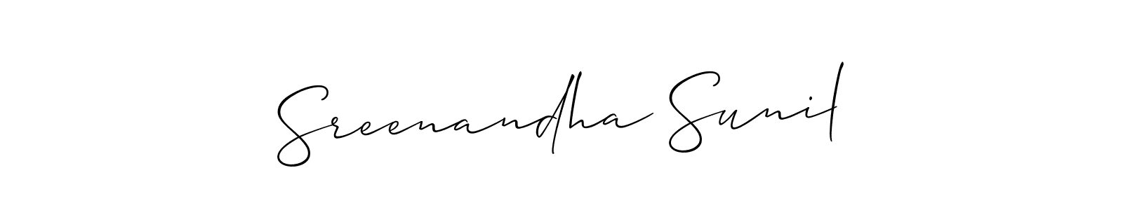 Here are the top 10 professional signature styles for the name Sreenandha Sunil. These are the best autograph styles you can use for your name. Sreenandha Sunil signature style 2 images and pictures png