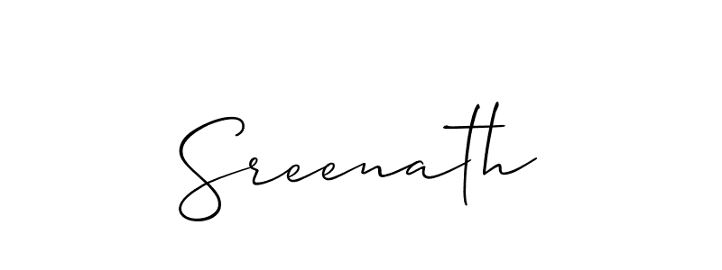 How to Draw Sreenath signature style? Allison_Script is a latest design signature styles for name Sreenath. Sreenath signature style 2 images and pictures png