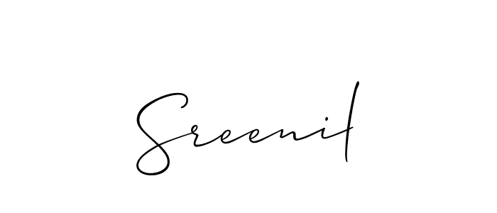 Also we have Sreenil name is the best signature style. Create professional handwritten signature collection using Allison_Script autograph style. Sreenil signature style 2 images and pictures png