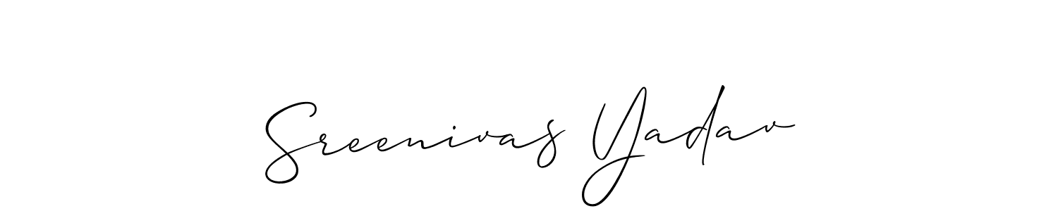 This is the best signature style for the Sreenivas Yadav name. Also you like these signature font (Allison_Script). Mix name signature. Sreenivas Yadav signature style 2 images and pictures png