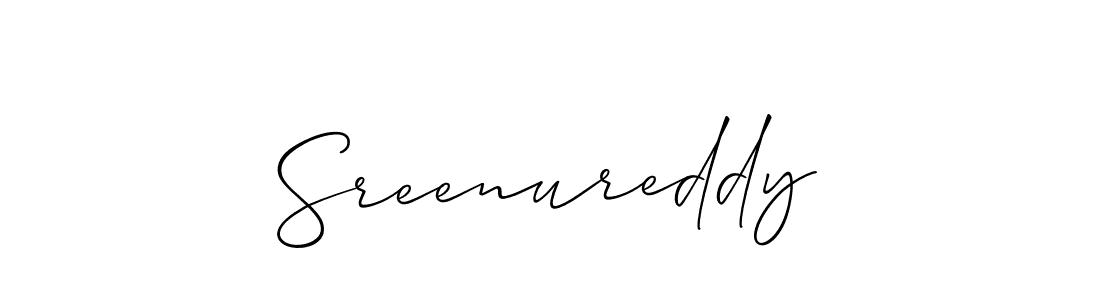 Design your own signature with our free online signature maker. With this signature software, you can create a handwritten (Allison_Script) signature for name Sreenureddy. Sreenureddy signature style 2 images and pictures png