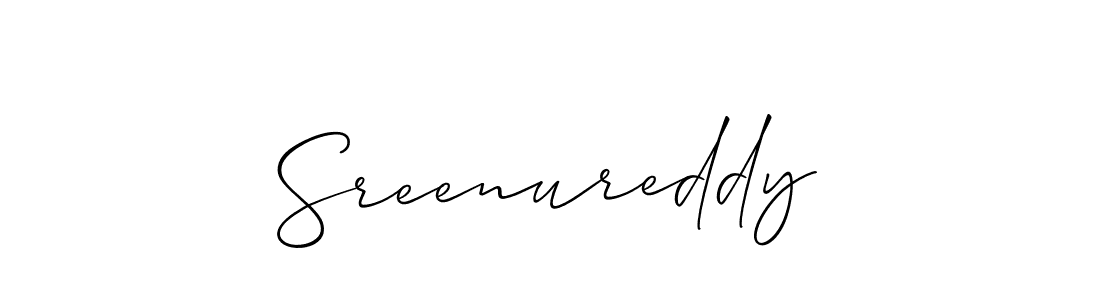 It looks lik you need a new signature style for name Sreenureddy. Design unique handwritten (Allison_Script) signature with our free signature maker in just a few clicks. Sreenureddy signature style 2 images and pictures png