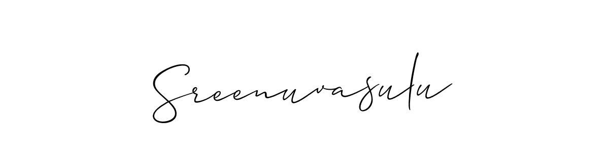 How to Draw Sreenuvasulu signature style? Allison_Script is a latest design signature styles for name Sreenuvasulu. Sreenuvasulu signature style 2 images and pictures png