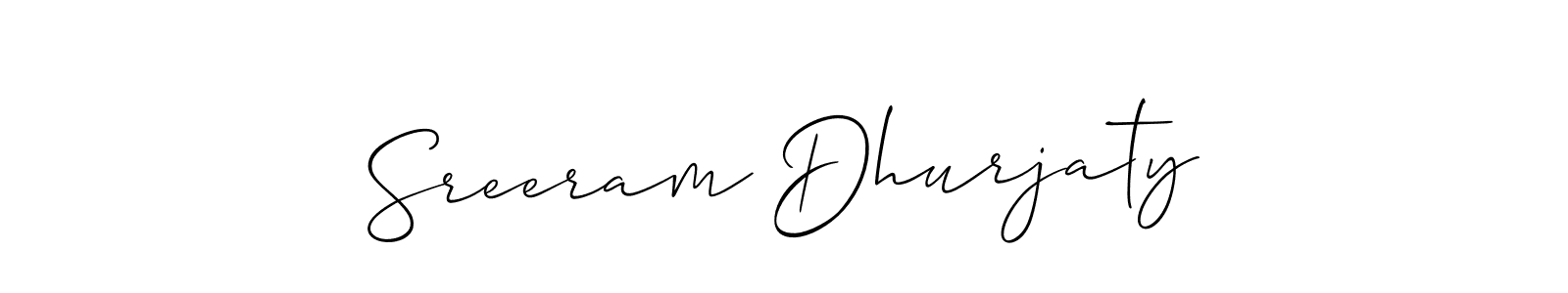 Make a beautiful signature design for name Sreeram Dhurjaty. Use this online signature maker to create a handwritten signature for free. Sreeram Dhurjaty signature style 2 images and pictures png