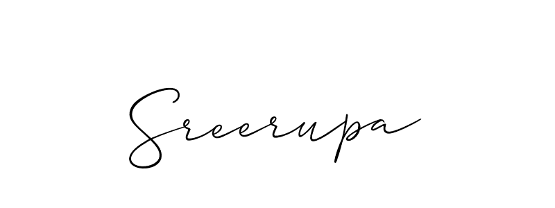 Create a beautiful signature design for name Sreerupa. With this signature (Allison_Script) fonts, you can make a handwritten signature for free. Sreerupa signature style 2 images and pictures png