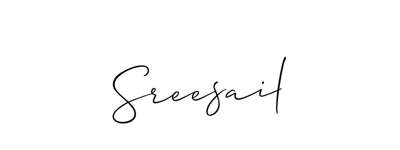 How to make Sreesail name signature. Use Allison_Script style for creating short signs online. This is the latest handwritten sign. Sreesail signature style 2 images and pictures png