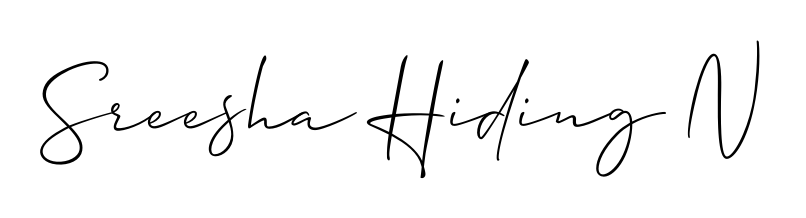 A dynamic signature style for Sreesha Hiding N using Allison_Script script. Designed to look authentic, handwritten, and professional. Sreesha Hiding N signature style 2 images and pictures png
