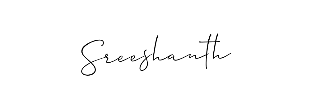 if you are searching for the best signature style for your name Sreeshanth. so please give up your signature search. here we have designed multiple signature styles  using Allison_Script. Sreeshanth signature style 2 images and pictures png