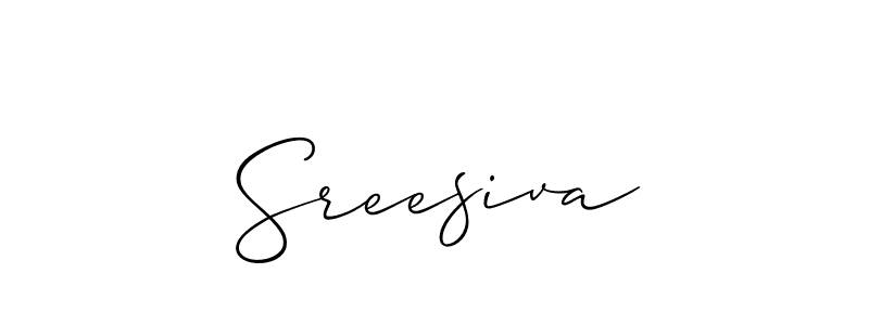Also we have Sreesiva name is the best signature style. Create professional handwritten signature collection using Allison_Script autograph style. Sreesiva signature style 2 images and pictures png