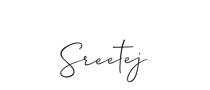 Allison_Script is a professional signature style that is perfect for those who want to add a touch of class to their signature. It is also a great choice for those who want to make their signature more unique. Get Sreetej name to fancy signature for free. Sreetej signature style 2 images and pictures png