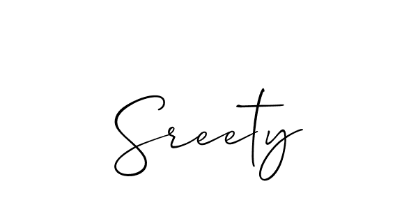 Similarly Allison_Script is the best handwritten signature design. Signature creator online .You can use it as an online autograph creator for name Sreety. Sreety signature style 2 images and pictures png