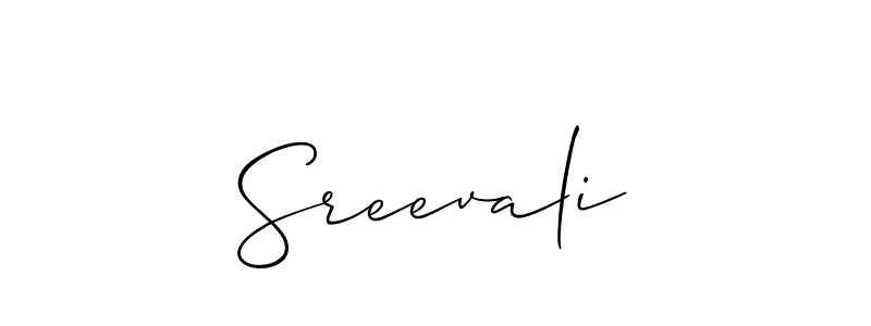 Sreevali stylish signature style. Best Handwritten Sign (Allison_Script) for my name. Handwritten Signature Collection Ideas for my name Sreevali. Sreevali signature style 2 images and pictures png