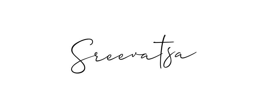 The best way (Allison_Script) to make a short signature is to pick only two or three words in your name. The name Sreevatsa include a total of six letters. For converting this name. Sreevatsa signature style 2 images and pictures png