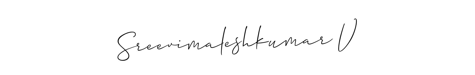 Here are the top 10 professional signature styles for the name Sreevimaleshkumar V. These are the best autograph styles you can use for your name. Sreevimaleshkumar V signature style 2 images and pictures png