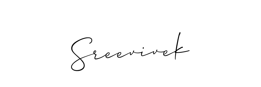 Make a beautiful signature design for name Sreevivek. With this signature (Allison_Script) style, you can create a handwritten signature for free. Sreevivek signature style 2 images and pictures png
