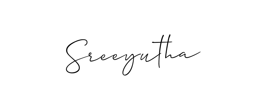 Also You can easily find your signature by using the search form. We will create Sreeyutha name handwritten signature images for you free of cost using Allison_Script sign style. Sreeyutha signature style 2 images and pictures png