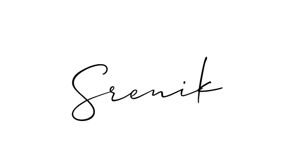 if you are searching for the best signature style for your name Srenik. so please give up your signature search. here we have designed multiple signature styles  using Allison_Script. Srenik signature style 2 images and pictures png