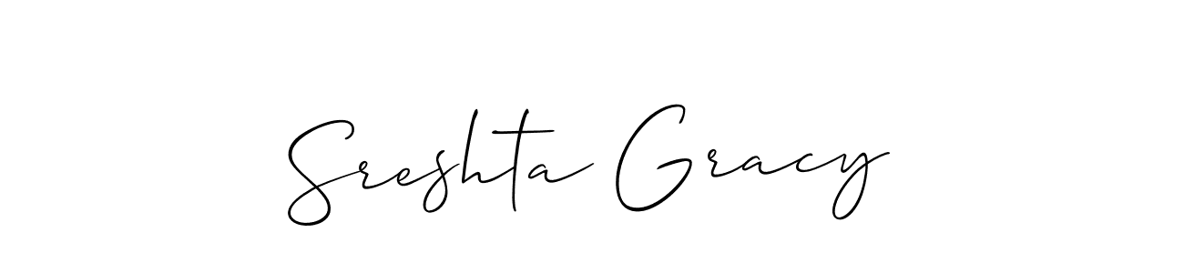 Similarly Allison_Script is the best handwritten signature design. Signature creator online .You can use it as an online autograph creator for name Sreshta Gracy. Sreshta Gracy signature style 2 images and pictures png