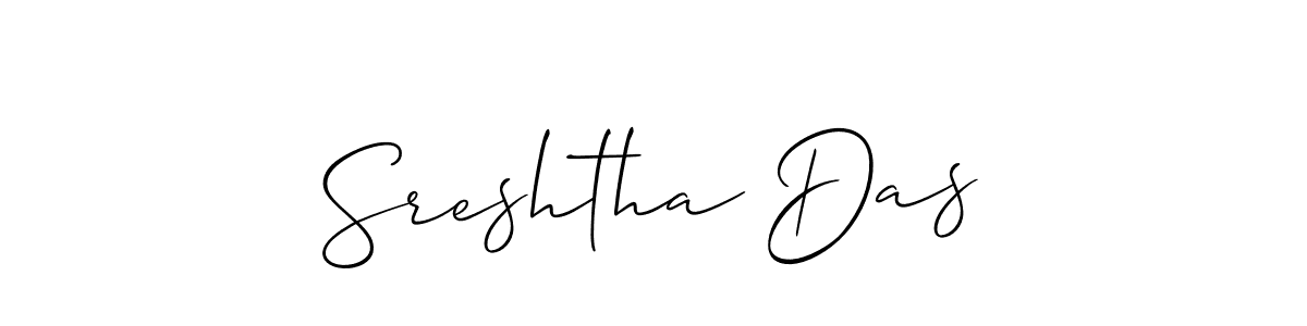 You should practise on your own different ways (Allison_Script) to write your name (Sreshtha Das) in signature. don't let someone else do it for you. Sreshtha Das signature style 2 images and pictures png